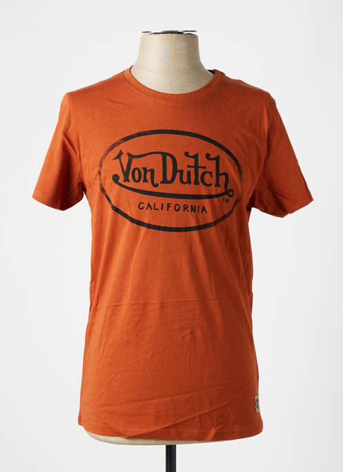 T-shirt orange VON DUTCH pour homme