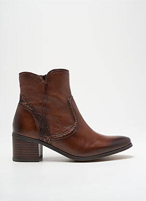 Bottines/boots matière lisse talon de 4 à 6cm marron FUGITIVE BY FRANCESCO ROSSI femme