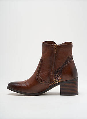 Bottines/boots matière lisse talon de 4 à 6cm marron FUGITIVE BY FRANCESCO ROSSI femme