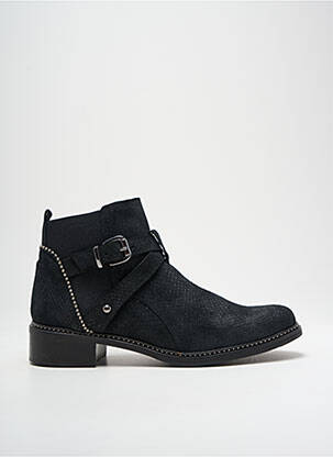Bottines/boots tissage satiné talon de 4 à 6cm noir REGARD femme