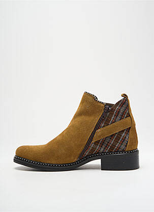 Bottines/boots nubuck talon de 4 à 6cm jaune REGARD femme