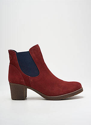 Bottines/boots nubuck talon de 4 à 6cm rouge PINTO DI BLU femme