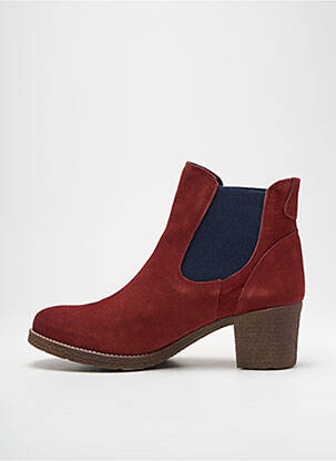 Bottines/boots nubuck talon de 4 à 6cm rouge PINTO DI BLU femme