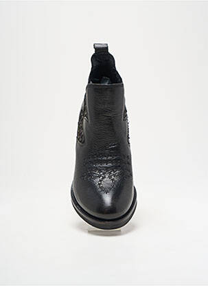 Bottines/boots matière lisse talon plat jusqu'à 3cm noir METISSE femme