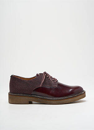 Derbies tissage satiné talon plat jusqu'à 3cm violet KICKERS femme