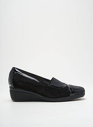 Ballerines tissage satiné talon de 4 à 6cm noir ILARIO MORELLI femme