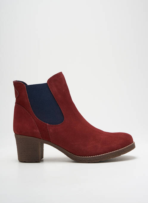 Bottines/boots nubuck talon de 4 à 6cm rouge PINTO DI BLU femme