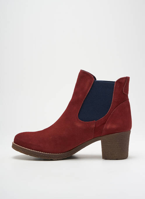 Bottines/boots nubuck talon de 4 à 6cm rouge PINTO DI BLU femme