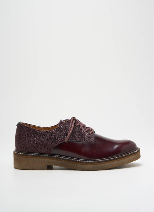 Derbies tissage satiné talon plat jusqu'à 3cm violet KICKERS femme