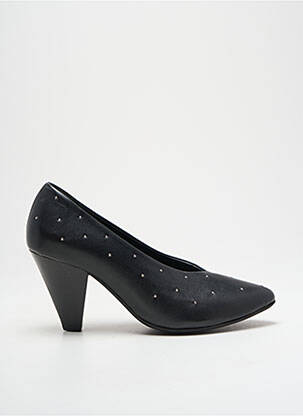 Escarpins tissage satiné talon de 7 à 9cm noir REQINS femme
