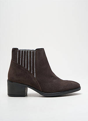 Bottines/boots nubuck talon de 4 à 6cm marron WE DO femme