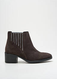 Bottines/boots nubuck talon de 4 à 6cm marron WE DO femme