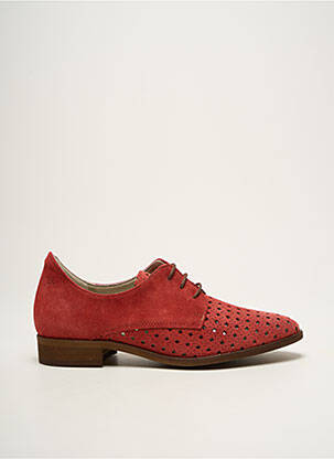 Derbies nubuck talon plat jusqu'à 3cm rose DORKING femme