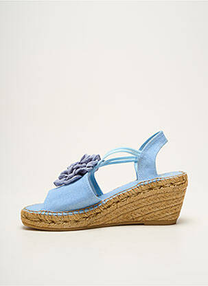 Espadrilles bout ouvert talon de 7 à 9cm bleu TONI PONS femme