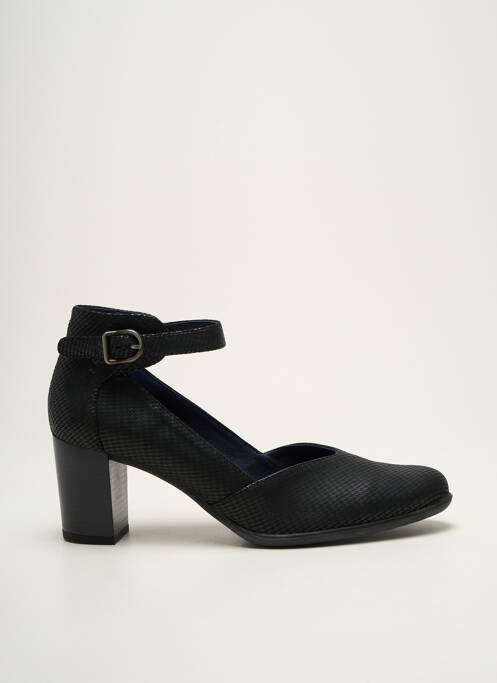 Escarpins tissage satiné talon de 4 à 6cm noir DORKING femme
