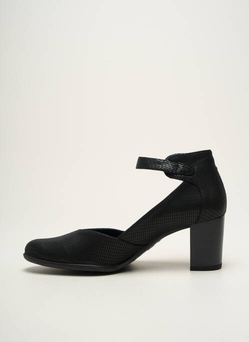 Escarpins tissage satiné talon de 4 à 6cm noir DORKING femme