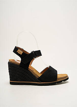 Espadrilles bout ouvert talon de 7 à 9cm noir TONI PONS femme