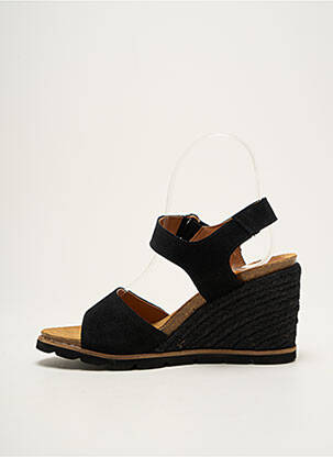 Espadrilles bout ouvert talon de 7 à 9cm noir TONI PONS femme