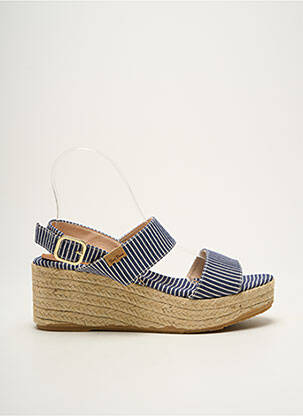 Espadrilles fermeture boucle(s) talon de 7 à 9cm bleu TONI PONS femme