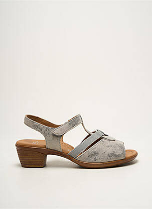 Sandales/nu pieds tissage satiné talon de 4 à 6cm argent ARA femme