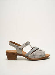 Sandales/nu pieds tissage satiné talon de 4 à 6cm argent ARA femme