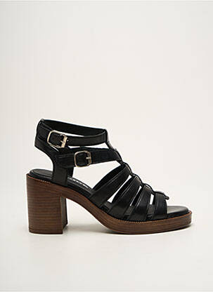 Sandales/nu pieds matière lisse talon de 4 à 6cm noir ADIGE femme