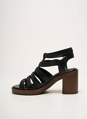 Sandales/nu pieds matière lisse talon de 4 à 6cm noir ADIGE femme