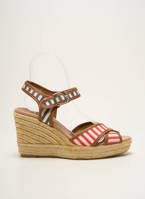 Espadrilles fermeture boucle(s) talon de 7 à 9cm rouge TONI PONS femme