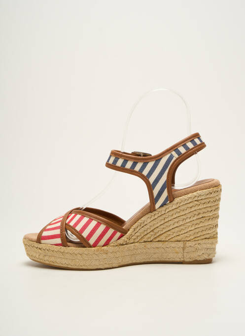 Espadrilles fermeture boucle(s) talon de 7 à 9cm rouge TONI PONS femme