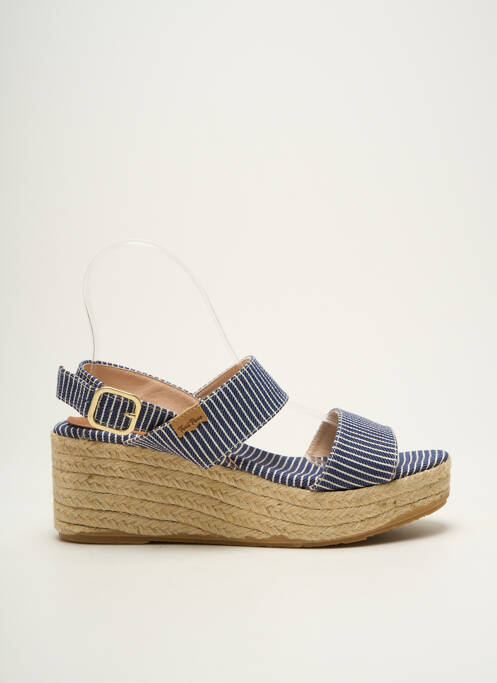 Espadrilles fermeture boucle(s) talon de 7 à 9cm bleu TONI PONS femme
