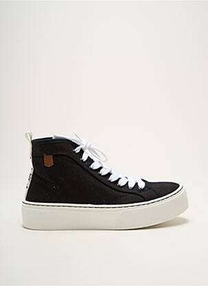 Baskets nubuck talon de 4 à 6cm noir POPA femme