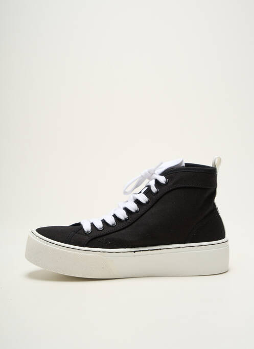 Baskets nubuck talon de 4 à 6cm noir POPA femme