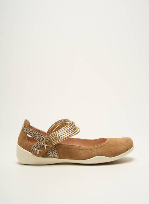 Ballerines fermeture scratch talon plat jusqu'à 3cm or FUGITIVE BY FRANCESCO ROSSI femme