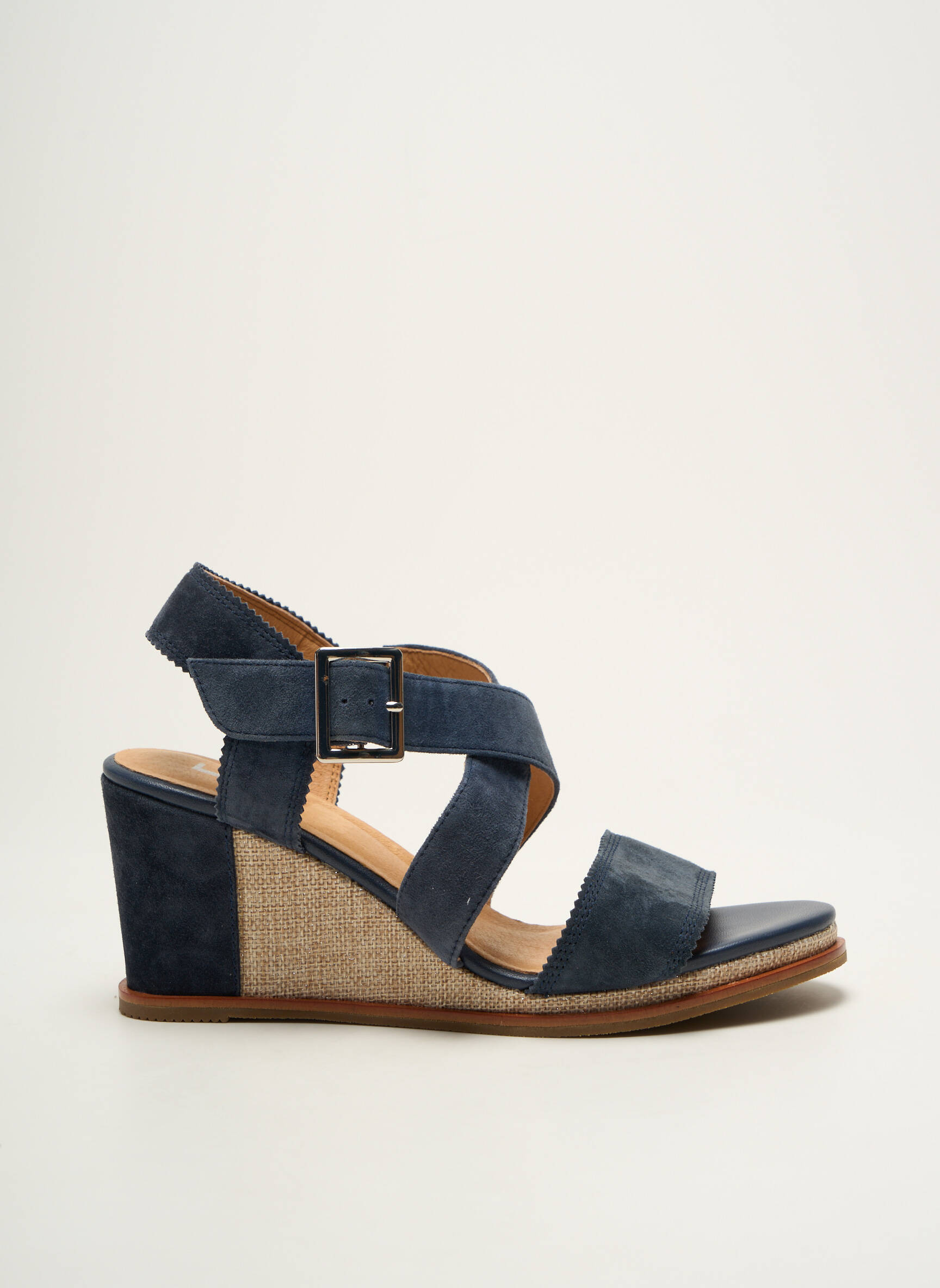 Sandales/Nu Pieds Talon Compensé Bleu Fugitive By Francesco Rossi