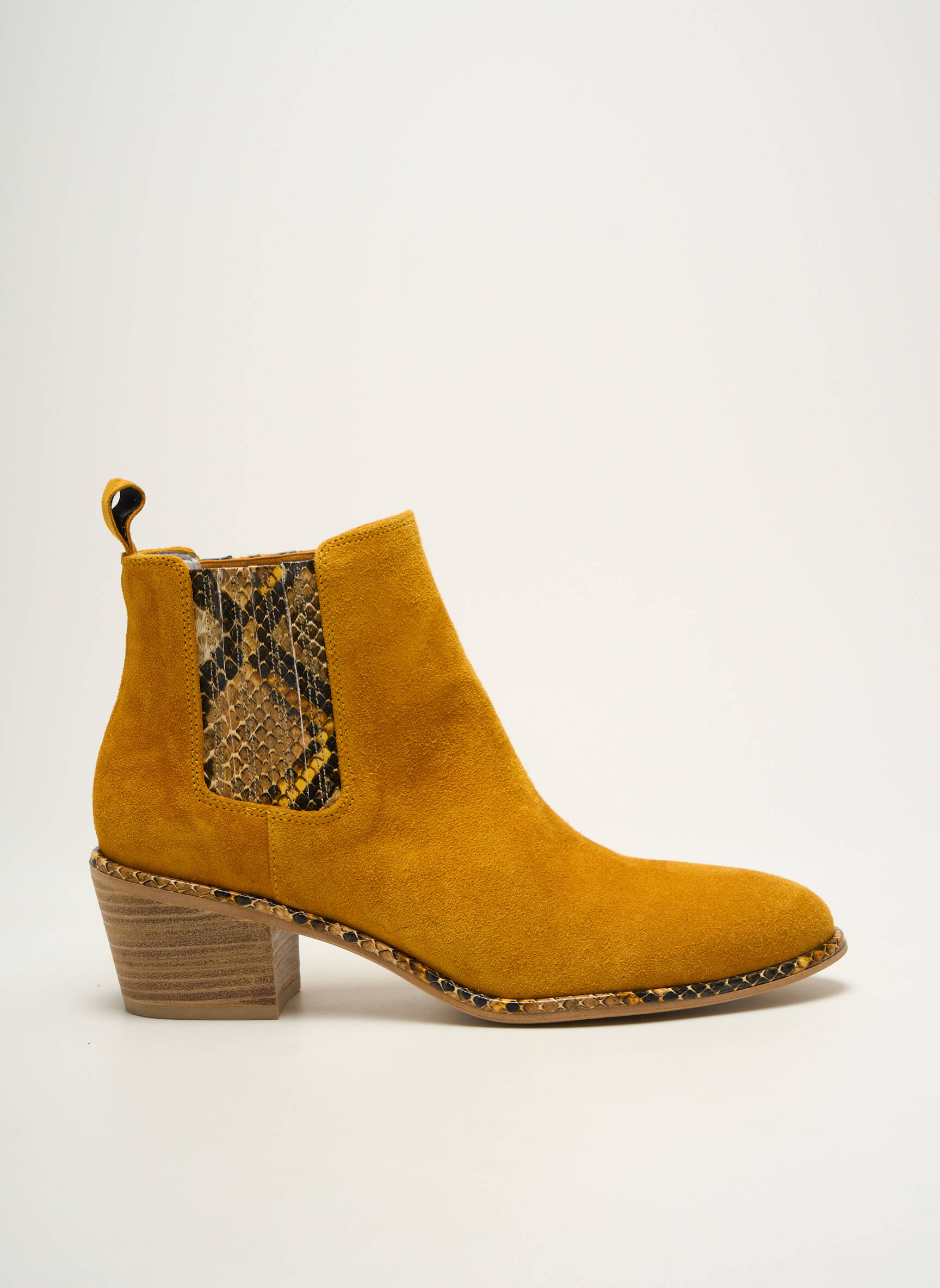 Boots Bottines Chaussures Jaunes Moutarde Femme Bottines/Boots