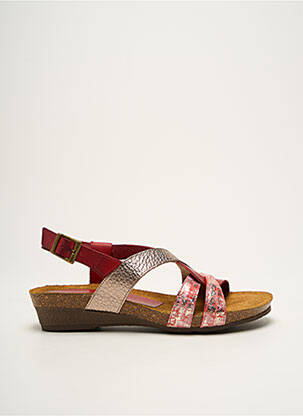 Sandales/nu pieds matière lisse talon de 4 à 6cm rouge XAPATAN femme