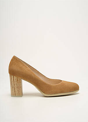 Escarpins nubuck talon de 7 à 9cm beige GADEA femme