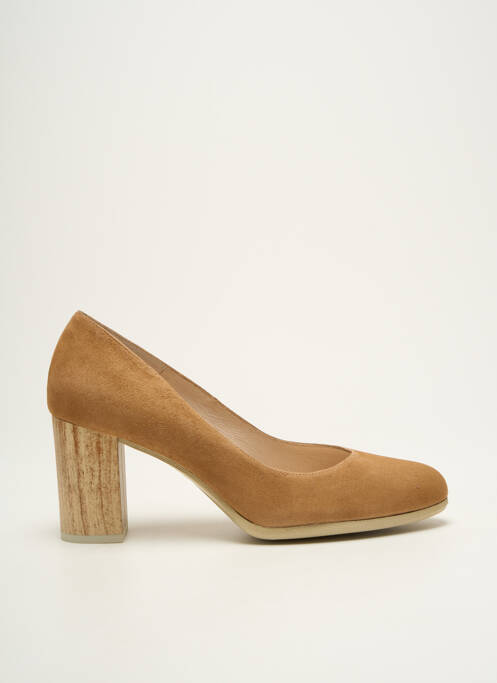 Escarpins nubuck talon de 7 à 9cm beige GADEA femme