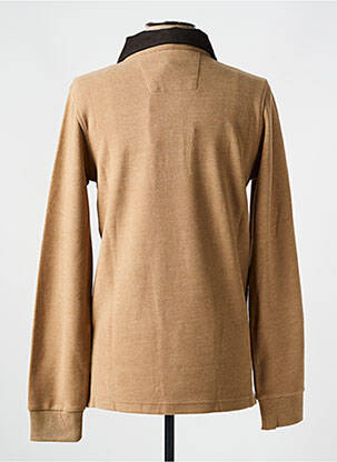 Polo manches longues manches longues marron MCS homme