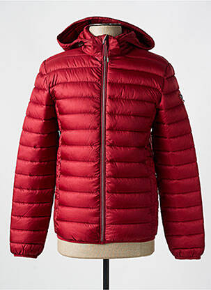 Doudoune poches a capuche rouge EL GANSO homme