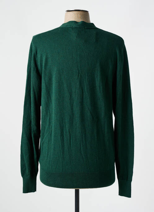 Gilet manches longues col v vert EL GANSO homme