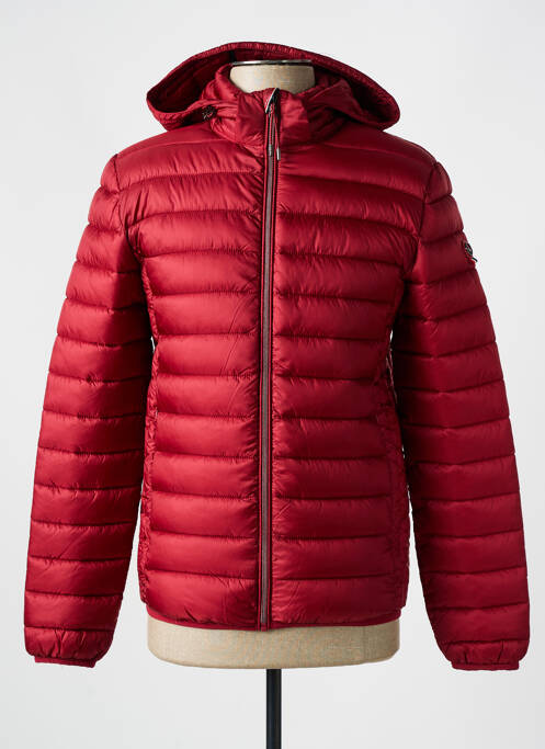 Doudoune manches longues a capuche rouge EL GANSO homme