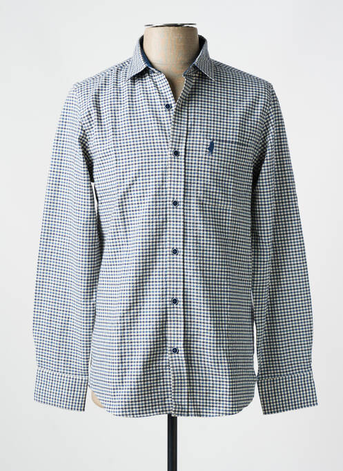 Chemise manches longues bleu MCS pour homme