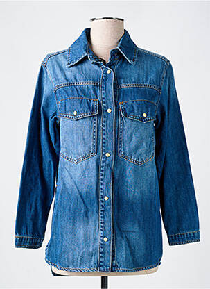 Chemisier coupe cintrée manches longues bleu R.DISPLAY femme