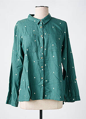 Chemisier coupe droite manches longues vert WHITE STUFF femme