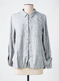 Chemisier imprimé fantaisie manches longues gris WHITE STUFF femme