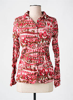 Chemisier coupe cintrée manches longues rouge NICE THINGS femme