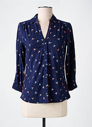 Chemisier coupe cintrée manches longues bleu WHITE STUFF femme