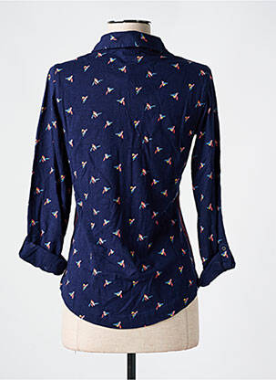 Chemisier coupe cintrée manches longues bleu WHITE STUFF femme