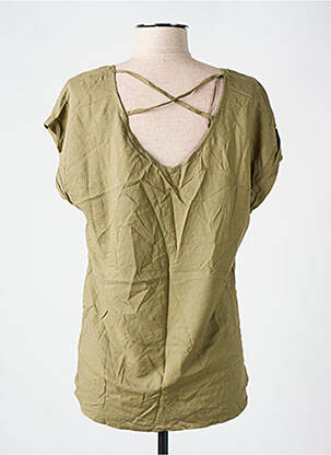 Top coupe fluide manches courtes vert TOM TAILOR femme